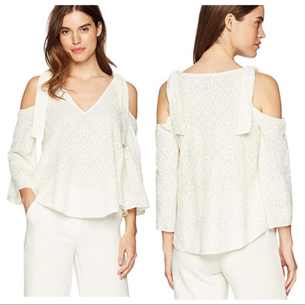 BCBGMAXAZRIA Cold Shoulder Top